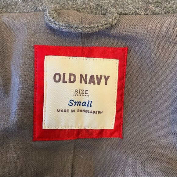 🚨FINAL OFFER Old Navy Recycled Wool Grey Coat with Toggle Buttons Size Small - Picture 13 of 13